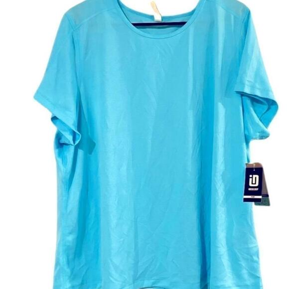 ID Ideology Women's Birdseye Mesh T-Shirt Red Size 3X Plus aquatone - Picture 10 of 14